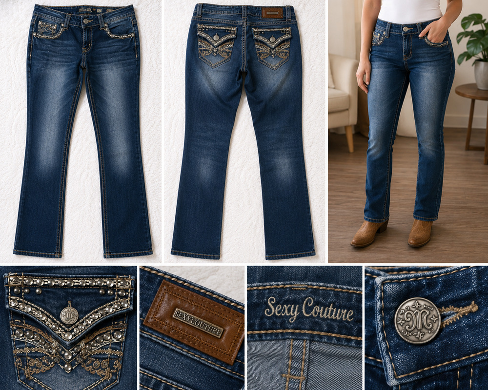 Sexy Couture Embellished Skinny Jeans – Size 3